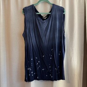 Gilded Intent Navy Sleeveless Muscle Tee